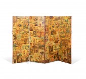 VICTORIAN DECOUPAGE 4-PANEL FL