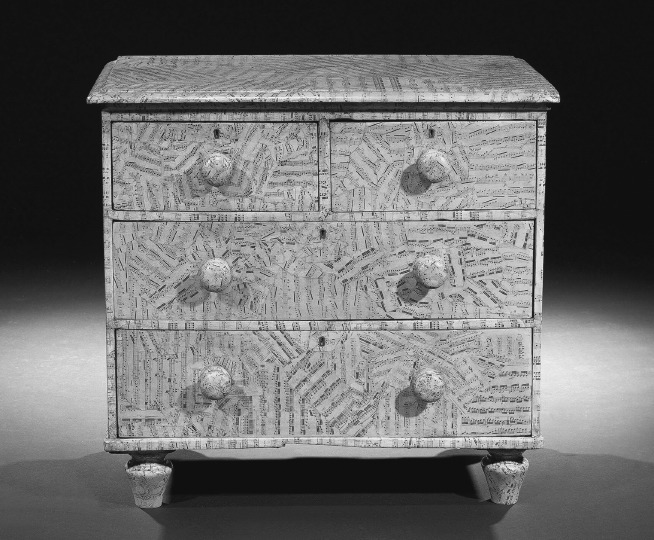 Victorian Decoupage Chest,  late