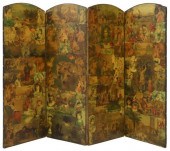 VICTORIAN DECOUPAGE FOUR-PANEL