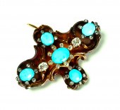 VICTORIAN DIAMOND AND TURQUOIS