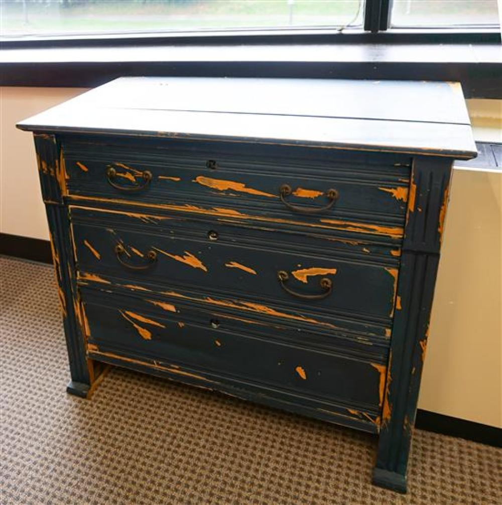 VICTORIAN DISTRESSED BLUE PAINTED