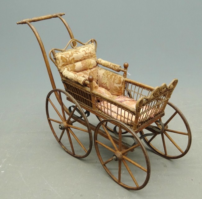 Victorian doll carriage. 33''