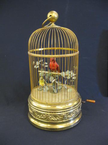 Victorian Double Birds in Cage