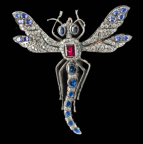 VICTORIAN DRAGONFLY PENDANT W/