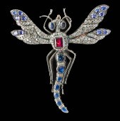 VICTORIAN DRAGONFLY PENDANT W/