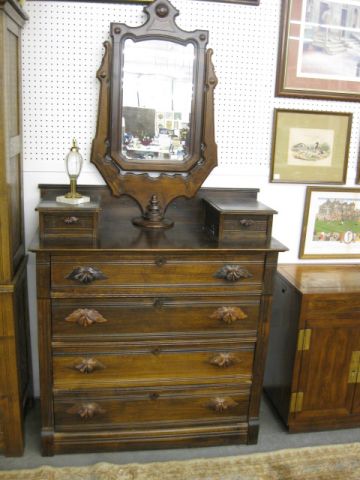 Victorian Dresser & Mirror with top