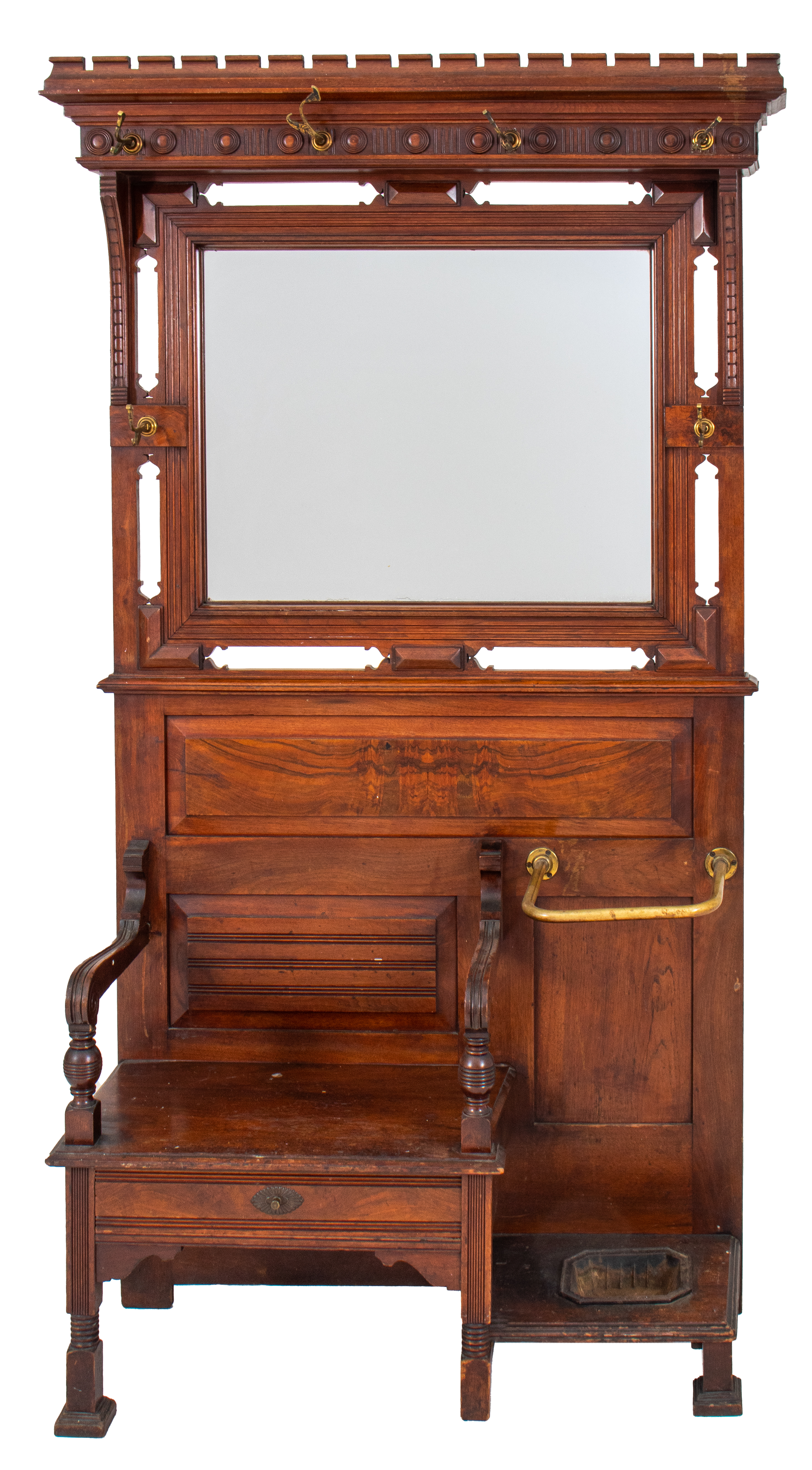 VICTORIAN EASTLAKE STAINED WALNUT