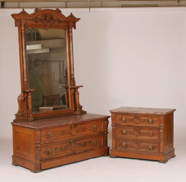 Victorian Eastlake style marble top