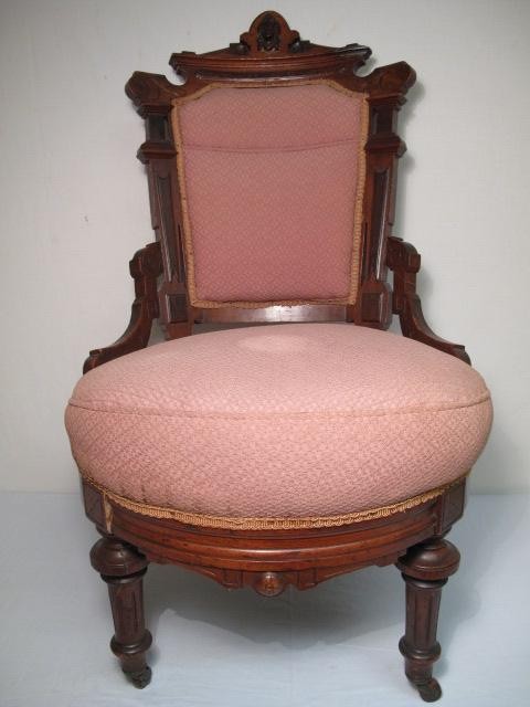 Victorian Eastlake upholstered