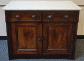 VICTORIAN EASTLAKE WALNUT MARB