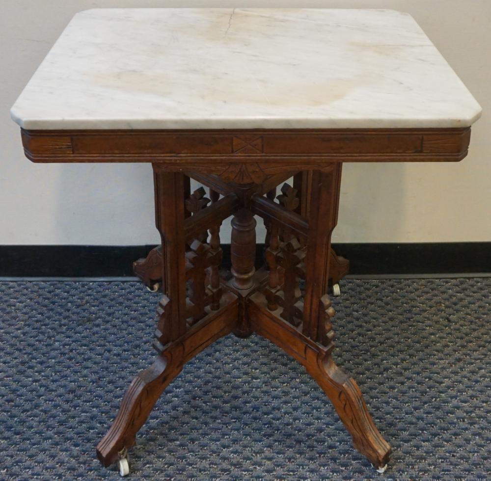 VICTORIAN EASTLAKE WALNUT MARBLE