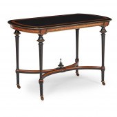 VICTORIAN EBONISED, AMBOYNA, A