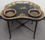 VICTORIAN EBONIZED AND GILT PA