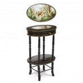 VICTORIAN EBONIZED AND INLAID