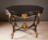VICTORIAN EBONIZED AND PARCEL-