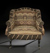 Victorian Ebonized and Upholst