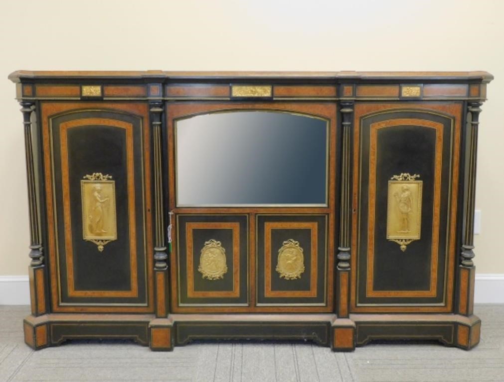 VICTORIAN EBONIZED AND WALNUT