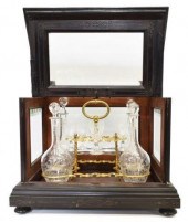 VICTORIAN EBONIZED & BEVELED G