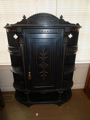 VICTORIAN EBONIZED ETAGERE