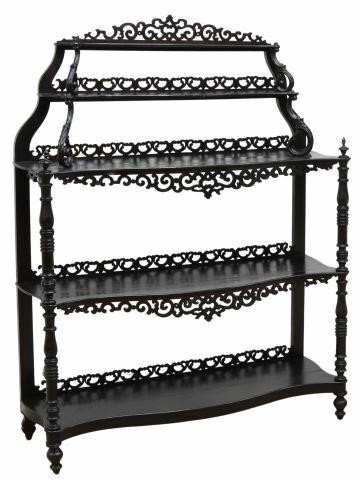 VICTORIAN EBONIZED ETAGERE