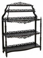 VICTORIAN EBONIZED ETAGERE DIS
