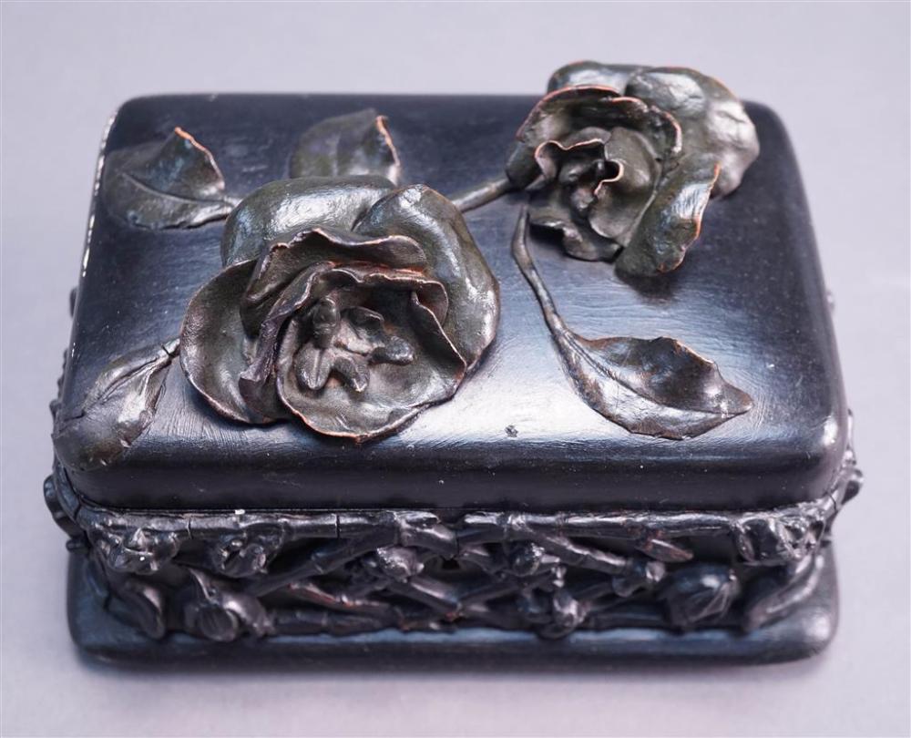 VICTORIAN EBONIZED FRUITWOOD HINGED