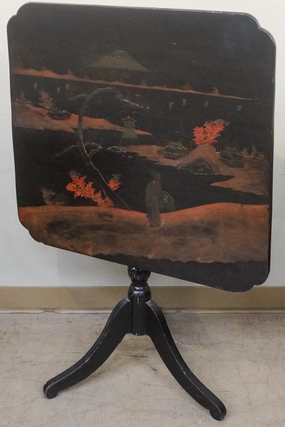 VICTORIAN EBONIZED JAPANNED