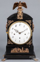 VICTORIAN EBONIZED MANTEL CLOC