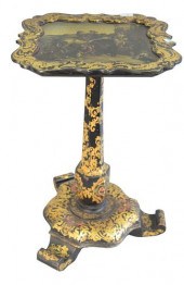 VICTORIAN EBONIZED STAND WITH