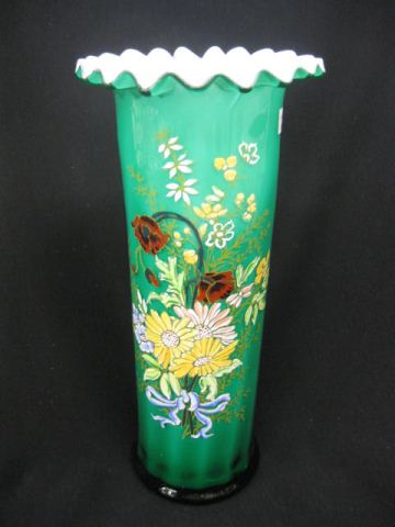 Victorian Enameled Art Glass Vase