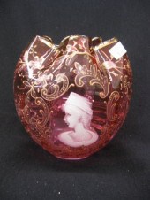 Victorian Enameled Cranberry A