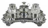 VICTORIAN ENGLISH SILVER INKST