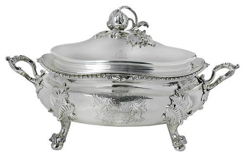 VICTORIAN ENGLISH SILVER SOUP