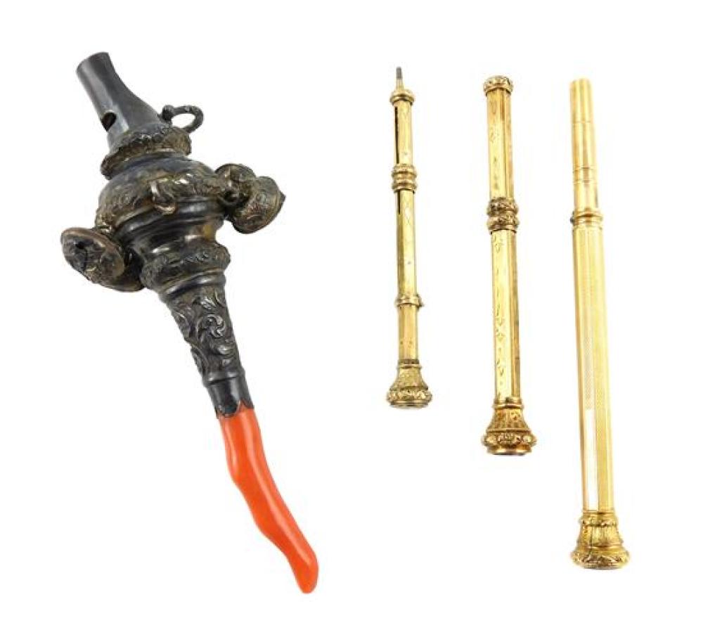 VICTORIAN ERA BABY RATTLE/WHISTLE
