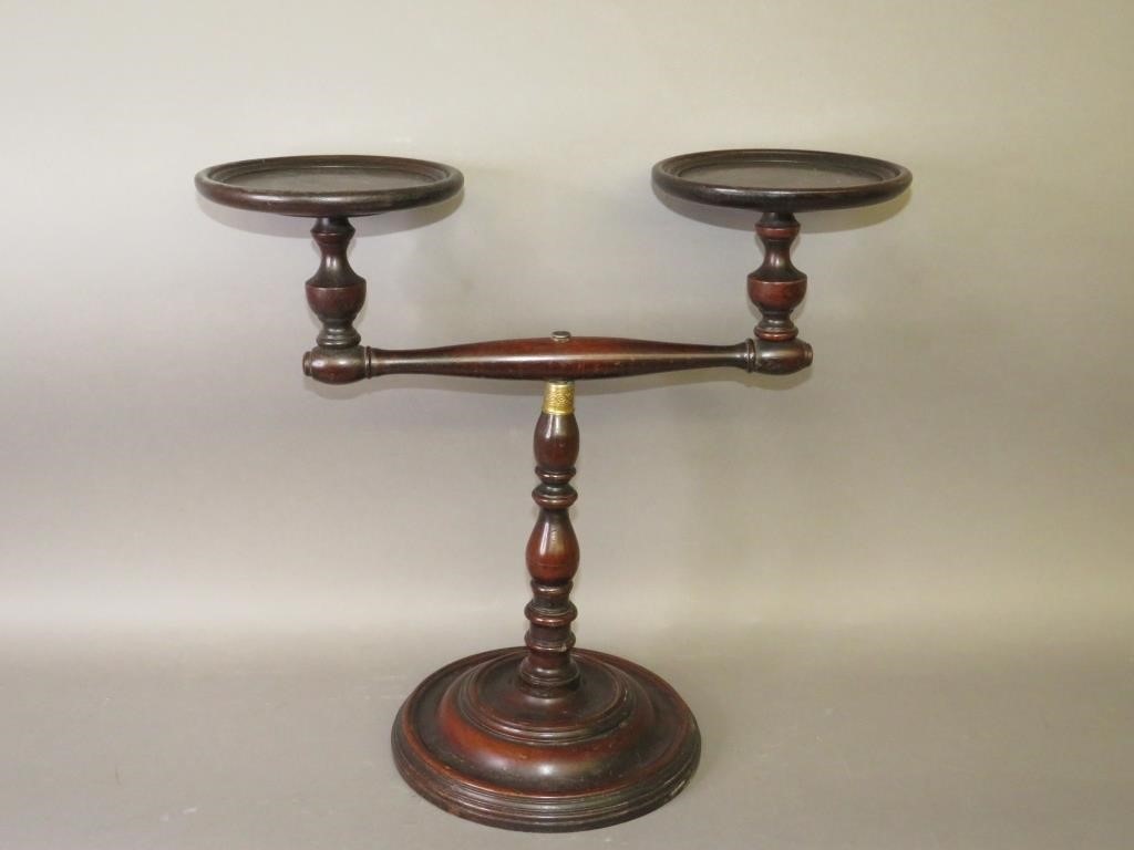 VICTORIAN ERA MAHOGANY TWO-ARM