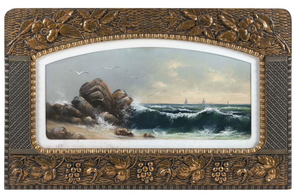 VICTORIAN-ERA PASTEL OF CRASHING