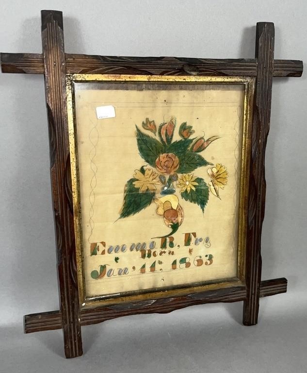 VICTORIAN ERA PENCIL & WATERCOLOR