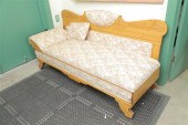 VICTORIAN FAINTING COUCH. Oak