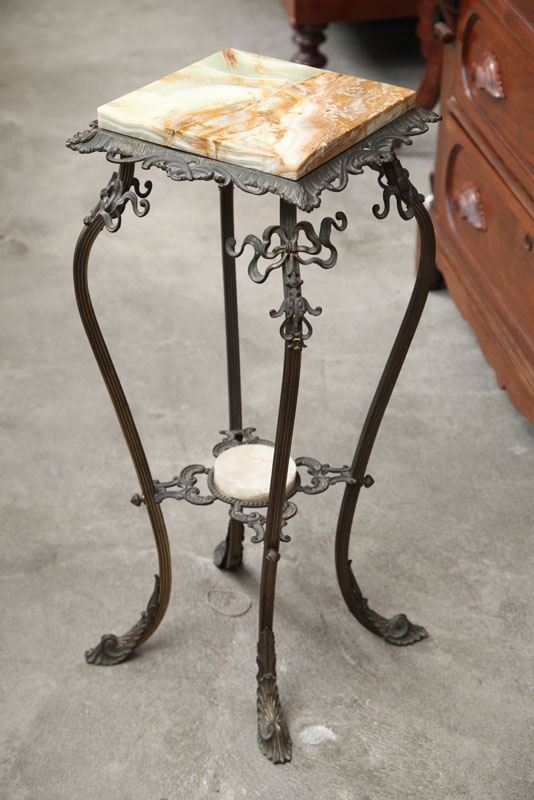 VICTORIAN FERN STAND. Brass