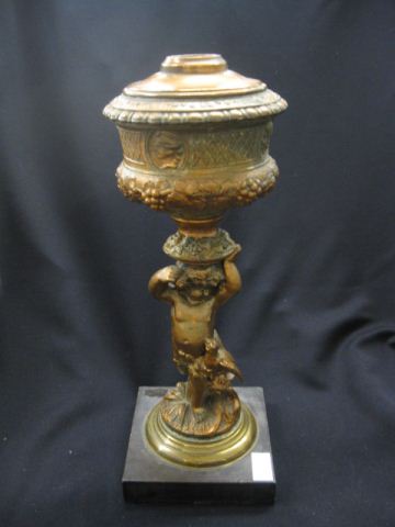 Victorian Figural Spelter Oil