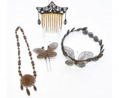 Victorian fine wire woven hair
