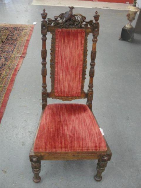 Victorian Finely Carved Chair. From