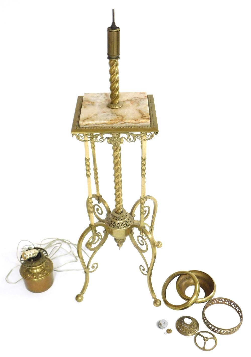 VICTORIAN FLOOR LAMP, WHITE
