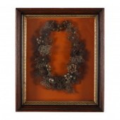 VICTORIAN FRAMED HAIR WREATH M