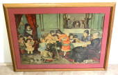 VICTORIAN FRAMED LITHOGRAPH -
