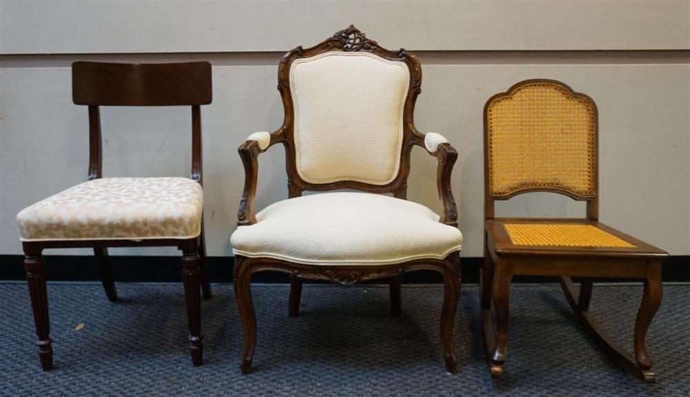 VICTORIAN FRUITWOOD FAUTEUIL,