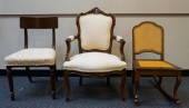 VICTORIAN FRUITWOOD FAUTEUIL,