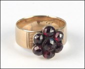 VICTORIAN GARNET AND 14 KARAT