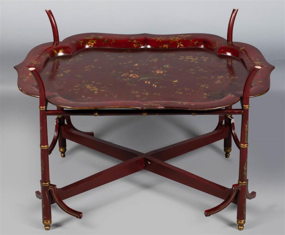 VICTORIAN GILT DECORATED BURGUNDY