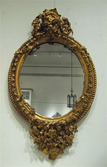 Victorian gilt-gesso mirror    19th